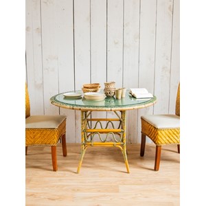 Romy, la table à manger en rotin n°635