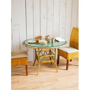 Romy, la table à manger en rotin n°635