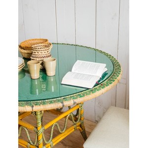 Romy, la table à manger en rotin n°635