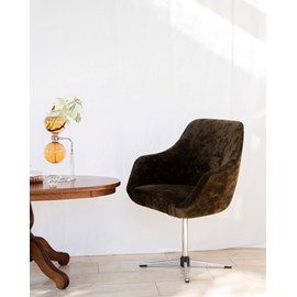 Fauteuil de table en velours n°906