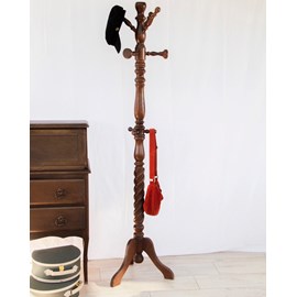 Porte-manteau torsadé en bois n°289