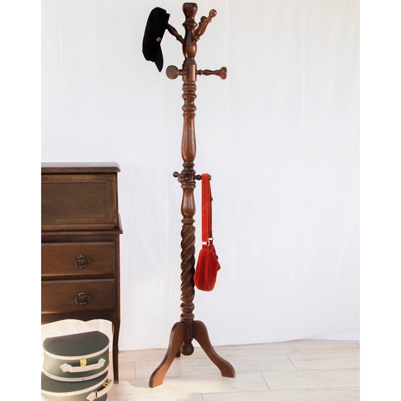 Porte-manteau torsadé en bois n°289