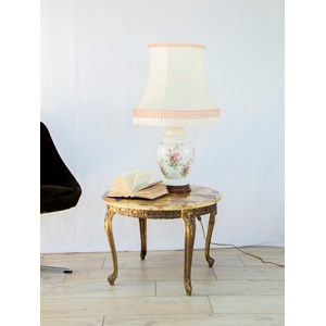 Table basse en laiton et marbre n°506