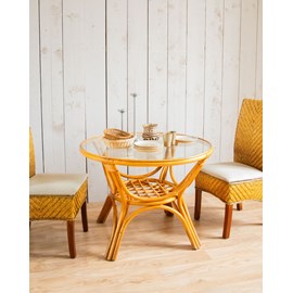 Romy, la table à manger en rotin n°634