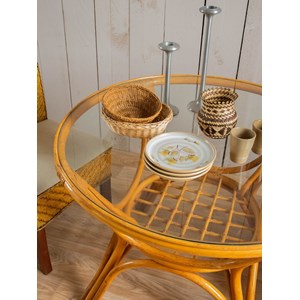 Romy, la table à manger en rotin n°634