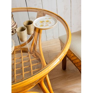 Romy, la table à manger en rotin n°634