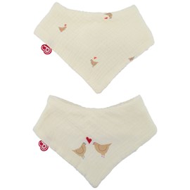 Lot de 2 bavoirs bandanas maternity love