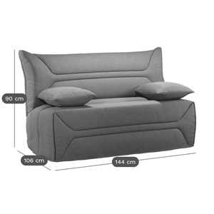 Canapé bz tissu matelas 12 cm garance