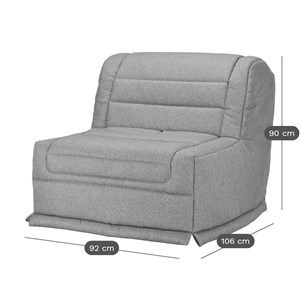 Chauffeuse bz tissu matelas 12 cm grace