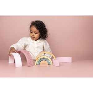 Arc-en-ciel à empiler rose fairy garden