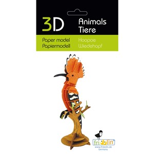 Maquette 3d en papier huppe fasciée