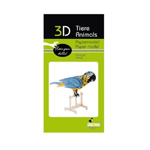 Maquette 3d en papier perroquet