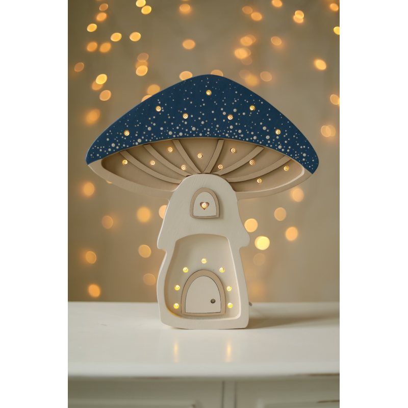 Lampe veilleuse maison champignon bleu (Little Lights) - Image 2
