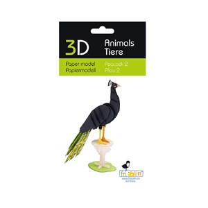 Maquette 3d en papier paon