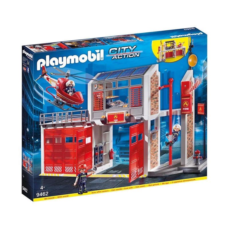 Playmobil - Caserne de pompiers hélicoptère 1218