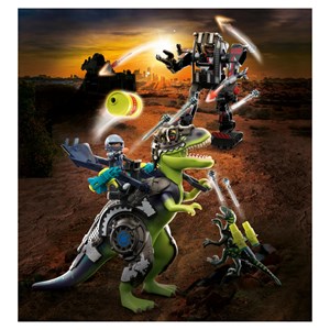 Tyrannosaure et robot geant dino rise