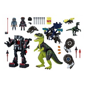 Tyrannosaure et robot geant dino rise