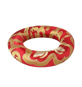 Coussin bol chantant tibétain 9 cm rouge