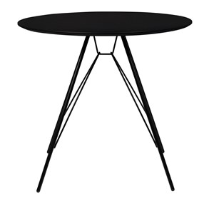 Table eiffel noire 80cm pieds noirs
