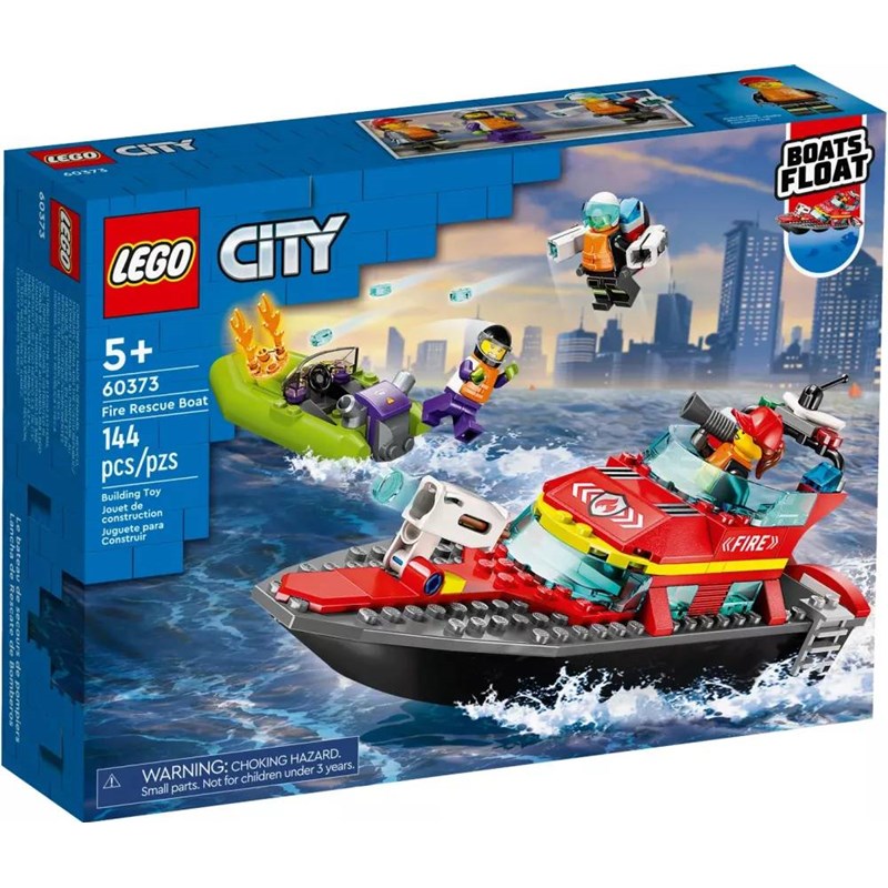 Lego city - bateau sauvetage pompiers - 60373