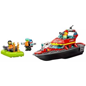 Lego city - bateau sauvetage pompiers - 60373