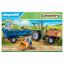 La ferme tracteur avec remorque