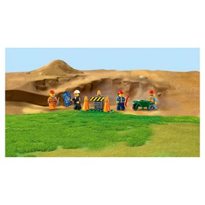 Lego camions chantier et la grue à boule