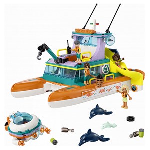 Lego friends bateau de sauvetage en mer