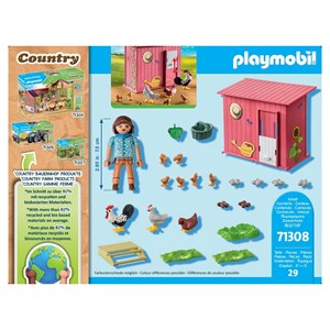 Agricultrice et poulailler