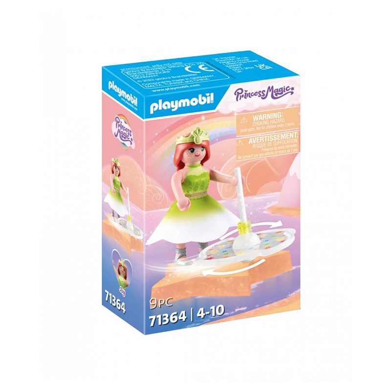 Princesse et toupie arc en ciel