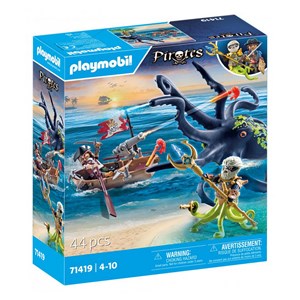 Pirate avec pieuvre géante