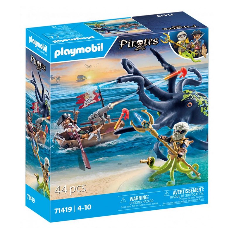 Pirate avec pieuvre géante