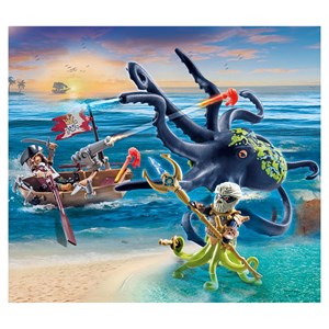 Pirate avec pieuvre géante