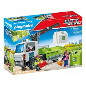 Camion grue de recyclage de verre