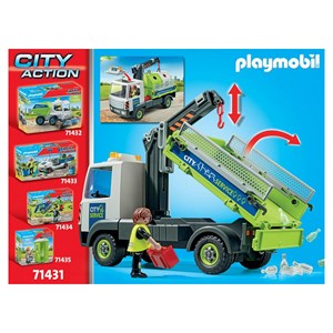 Camion grue de recyclage de verre