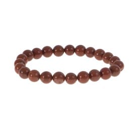 Bracelet pierre naturelle - jaspe rouge