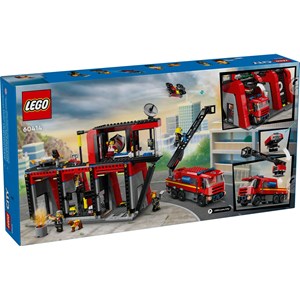 Lego city - caserne & camion pompiers - 60414