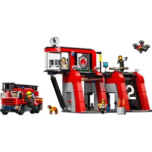 Lego city - caserne & camion pompiers - 60414