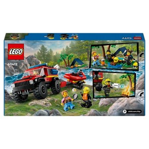 Lego pompiers 4x4 et canot de sauvetage