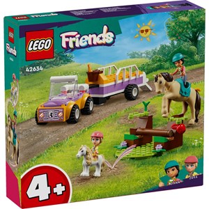 Lego la remorque du cheval et du poney