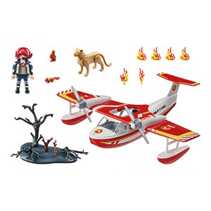 Hydravion avec pompier