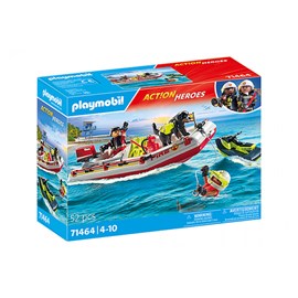 Bateau de pompier et scooter des mers