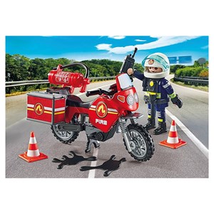 Pompier et moto action heros