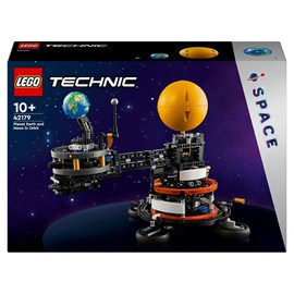 Lego planète terre et la lune en orbite