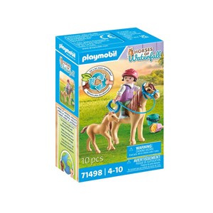 Enfant avec poneys