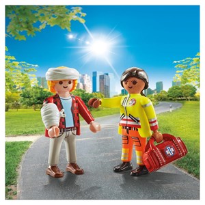 Secouriste avec blessé