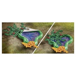 Explorateur avec moto et tyrannosaure