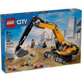 Lego city - pelleteuse jaune - 60420