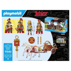 César avec char et chevaux