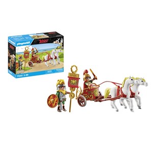 César avec char et chevaux